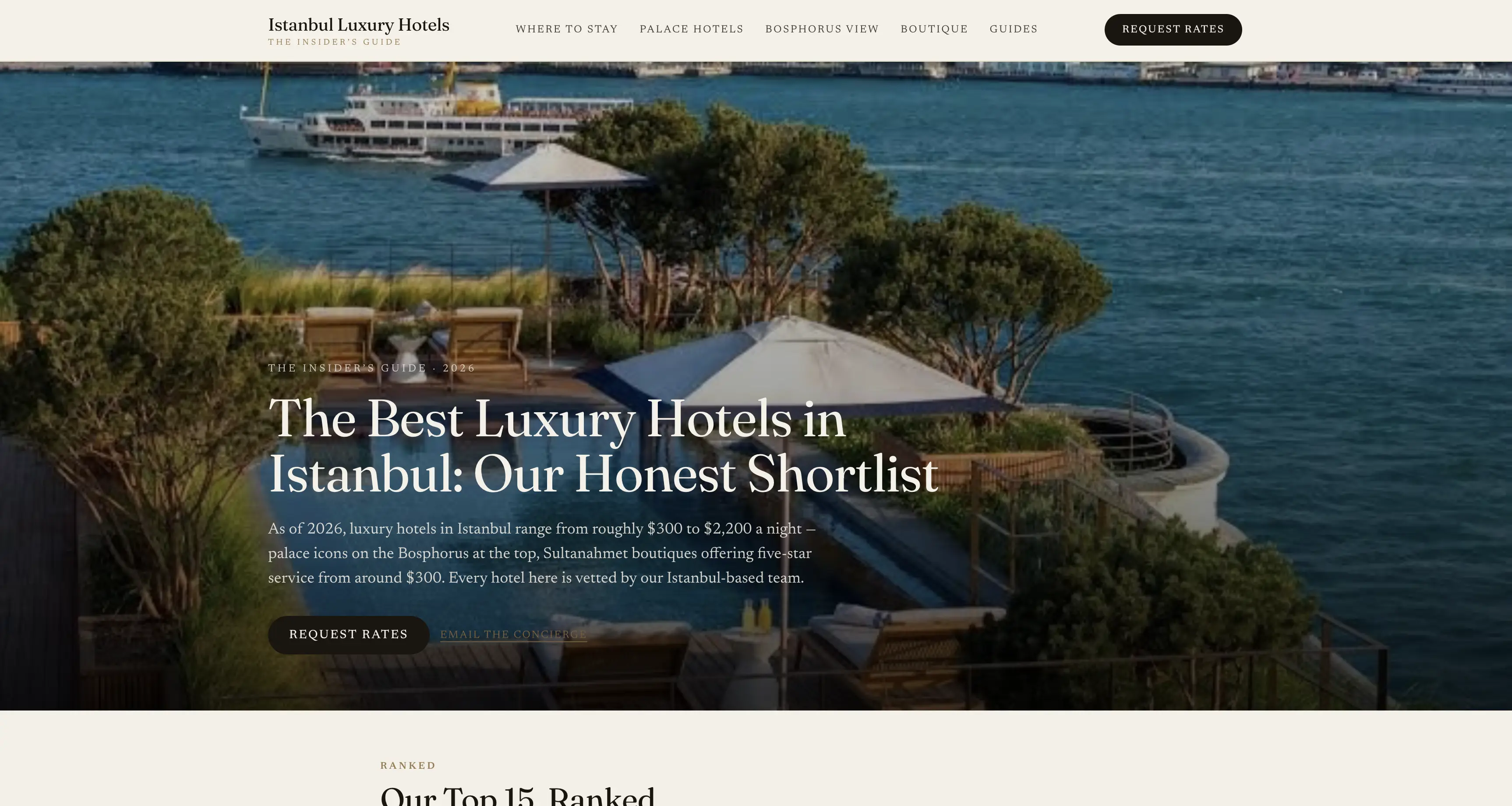 Istanbul Luxury Hotels — Editoryal Otel Rehberi